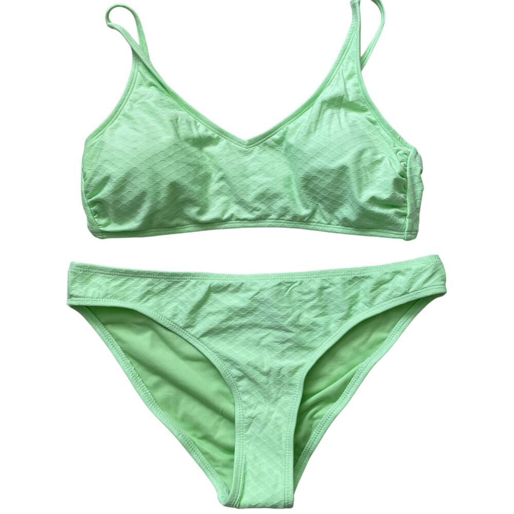 NWT Sincerely Jules Lime Green 2-Piece Bikini Women's SZ M